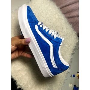 Vans Old Skool Pig Suede Princess Blue Skate Shoes